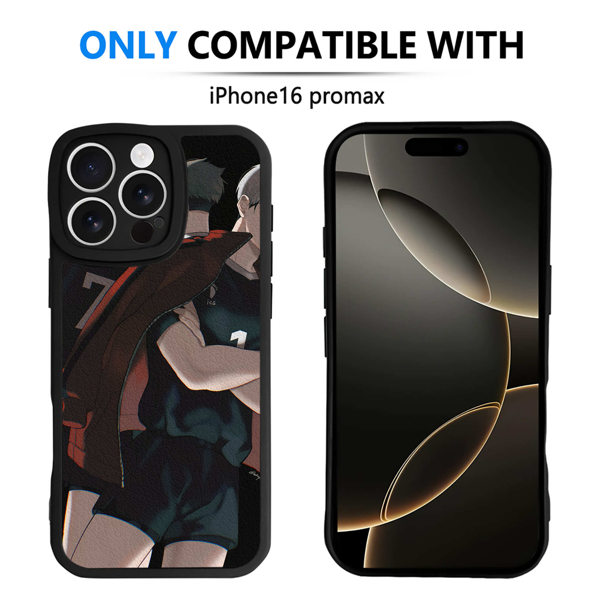 （画像用） ハイキュー!! Haikyu!! 【iPhone 16シリーズ対応】シリコンスマホケース（レザー調） 材質：シリコン